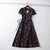 Summer flower dot print wrap dress
