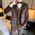 Mens Fashion Leopard Printed 3 Pieces Set 