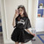 Women Letter Print Mini skirt Set Matching