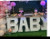 Block letters BABY table