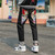 K J. Quality men's  Denim fashion  stone jeans