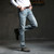-K J Quality men's  Denim fashion  stone jeans