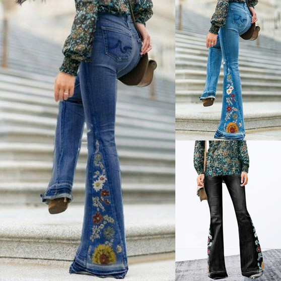 Fashion High Waist Flare Jeans