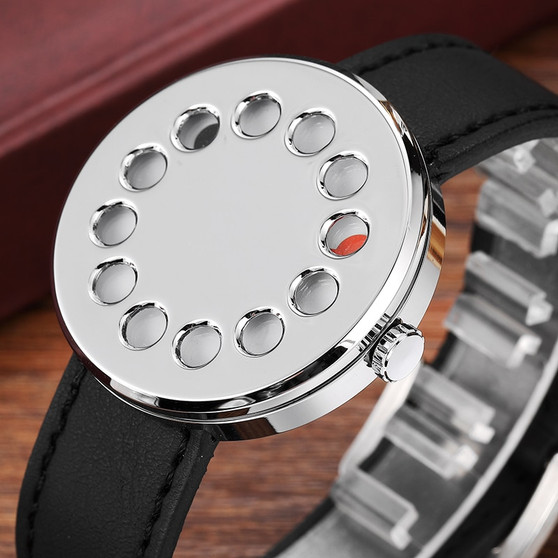 New Unique Creative Watch Men Novelty Turntable Dial Quartz Mens Wrist Watch Top Brand Luxury Relojes Hombre 2018 Unisex Watch