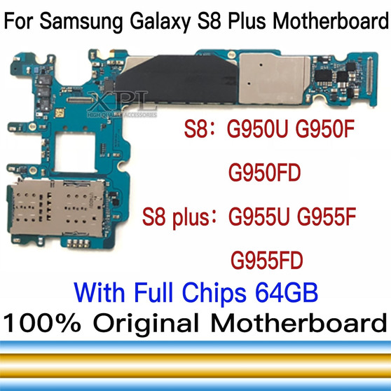 Unlocked For Samsung Galaxy S8 Plus G955F G950F G950FD G955FD G950U G955U S8 Motherboard,