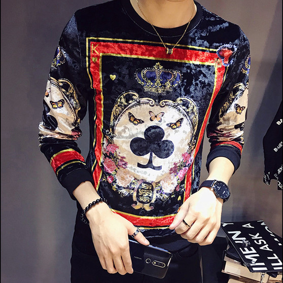 Luxury Design Printing T Shirt Homme Royal for men