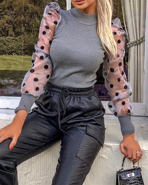 Polka Dots Blouse Tops