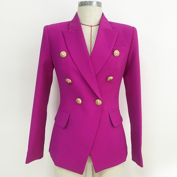 Double Breasted Blazer Jacket Purple