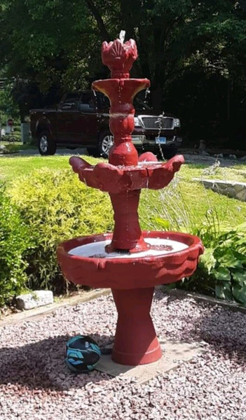 ""Kj tiered stone fountain""
