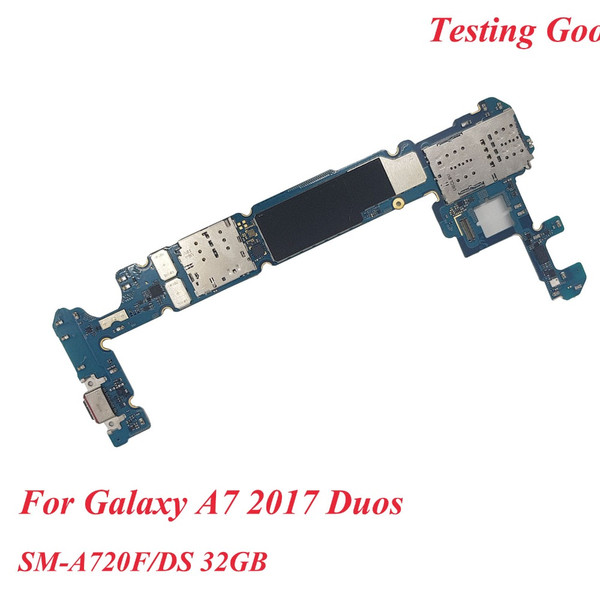  Original Unlocked Main Motherboard Replacement For Samsung Galaxy A7 2017 Duos SM-A720F/DS Dual Card A720FD