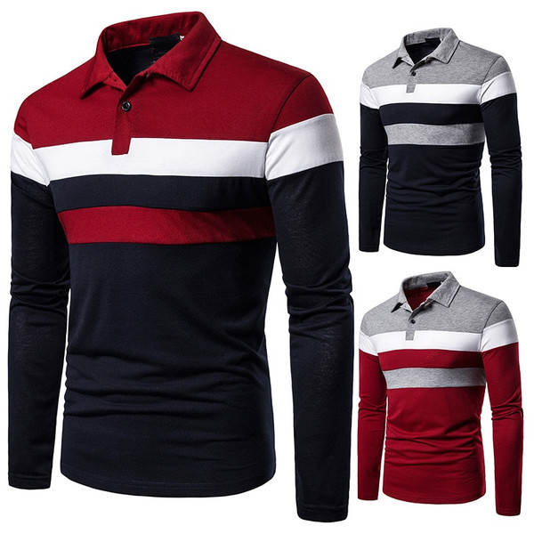 Men's Collar Long Sleeve POLO