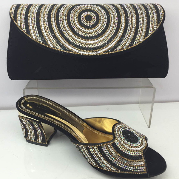Black Color Matching Women Shoe 