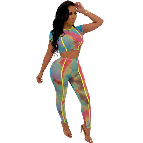 New Tie Dye Summer Two Piece Set