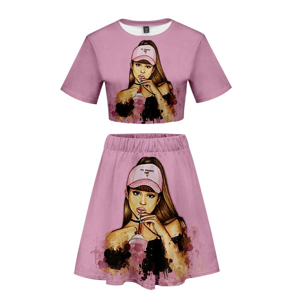 Summer two piece set Crop Top+Skirt