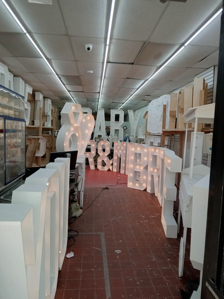 4 ft tall 3 D BABY  lighted wood marquee sign.