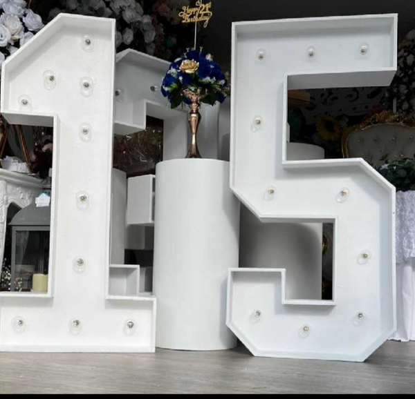 4 ft Number 15 lighted marquee numbers