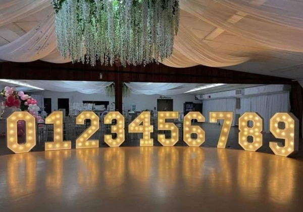 set of 4 ft tall wooden numbers 0 to 9 