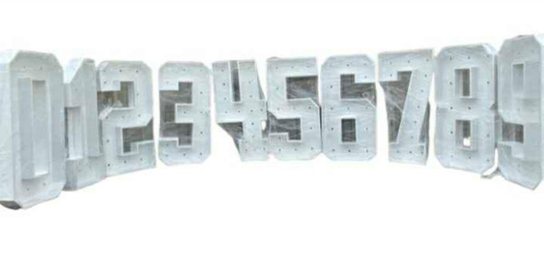 3 ft tall wooden marquee numbers set