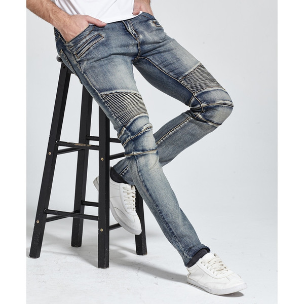 --K J Quality men's  Denim fashion  stone jeans