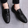 Large size 38-48 tassel plaid men loafers