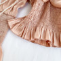 Romantic Pink Shining  Puff Sleeve