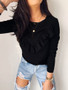 O-Neck Long Sleeve T-Shirt For Women