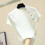 Thin Knitted White T Shirt