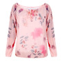 Women summer flower short-sleeved chiffon shirt