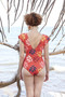 One Piece Swimsuit Women Print Animal Swimwear