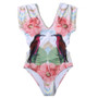 One Piece Swimsuit Women Print Animal Swimwear