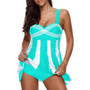 Swimsuit Women Striped Ruffle