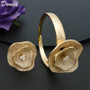 Set Flower Bracelet Petal Bracelet Ring Set