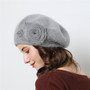 knitted hat Big flower cap beanies 2019 New Women's Caps