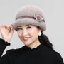New Fashion Women Winter Hat Sets Floral Skullies