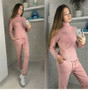 Women Tracksuit Autumn winter Sweatshirts Knitted Turtleneck Suits Casual Jogging 2 Piece Set Knit Pant Sporting Suit Female