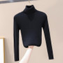 Elastic Solid Jumper Fall Winter Soft Tops