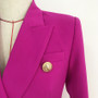Double Breasted Blazer Jacket Purple
