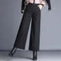  high waist casual pants brown black