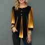 Top Blouse Button Female Clothing