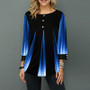 Top Blouse Button Female Clothing