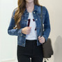 Jean Jacket Bomber Denim Coat Tattered#3