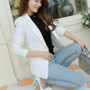 Ladies Solid Formal Outerwear Jacket Feminino