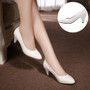  High Soft Leather Pointed Toe Office Shoes Pumps