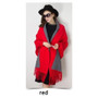 .. Cashmere Tassel Batwing Sleeve Scarf Cape