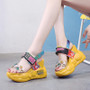 Sandal Rhinestone High Heels Chunky Platform Shoes Woman