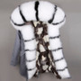. k J natural fox  long outerwear winter jacket raccoon fur lining big real fox fur collar coat