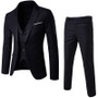 (Jacket+Pant+Vest) Luxury Men 