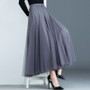  Black Gray Pink Adult Saias Long Skirt