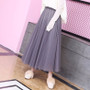  Black Gray Pink Adult Saias Long Skirt
