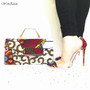 italian shoes  With Matching Clutch Bags